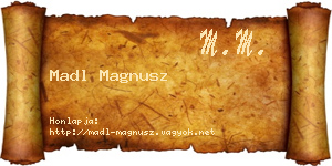 Madl Magnusz névjegykártya
